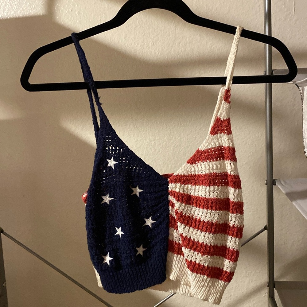 American Flag Crochet Top